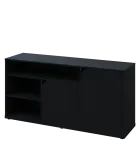 KU2-15DN3 P skříňka nízká 2-dveřová, nika, 740x1522x400, provedení pravé, černá